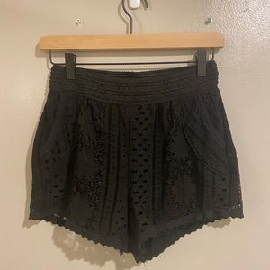 Lace Overlay Pull On Shorts